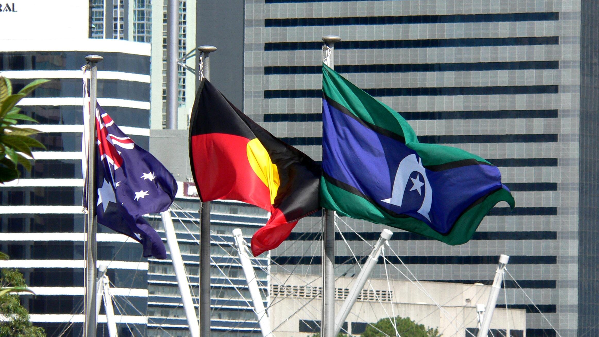 Photo of the 3 Australian Flags